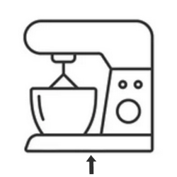 Location of E-NR for kitchen machines and mixers