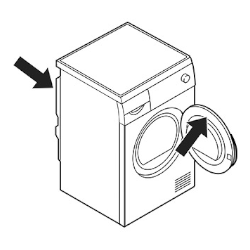 Location of E-NR for washing machines and tumble dryers