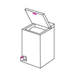 Location of PNC for top-loading washing machines