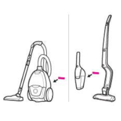 Location of PNC for vacuum cleaners